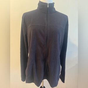 Croft & Barrow Black Zip Fleece Jacket